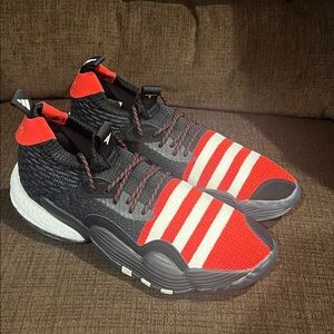 Trae Young 2 Adidas Men's Black and Red Athletic Shoes